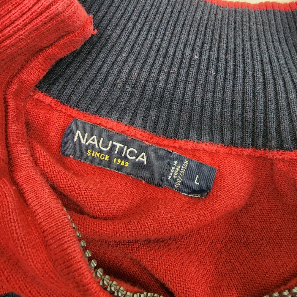 nautica mens large red sweater ( 5 for $20 ) - Picture 5 of 7